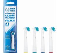 Smile Plus Everyday Clean Universal Toothbrush Heads - Pack of 4 Replacement Brush Heads Compatible with Oral-B Electric Toothbrushes (Excluding Pulsonic)