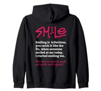 Smile Positive Mental Health Message, Spread Positivity Zip Hoodie