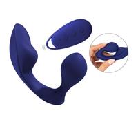 SMILE - remote-controlled anal and knicker vibrator (blue)
