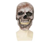Smile Skull Moving Jaw Headgear Halloween Horror Terror Devil Skull Cosplay Scary Realistic