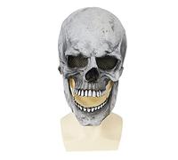 Smile Skull Moving Jaw Headgear Halloween Horror Terror Devil Skull Cosplay Scary Realistic