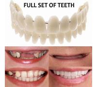 Smile Snap On False Teeth Upper Lower Dental Veneers Dentures Tooth Cover Set