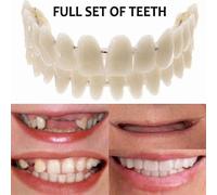Smile Snap On False Teeth Upper Lower Dental Veneers Dentures Tooth Cover Set