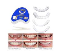 Smile Snap On False Teeth Upper Lower Dental Veneers Dentures Tooth Cover Set