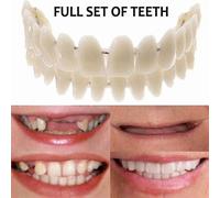 Smile Snap On False Teeth Upper Lower Dental Veneers Dentures Tooth Cover Set