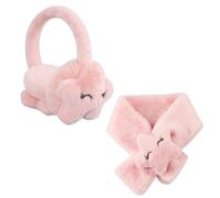 Smile Stars Pink Ear Covers for Kids - Warm Winter Earmuffs