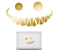 Smile Sticker - Waterproof Creative Car Sticker Smiling Face Wall Sticker for Car Interior Window | Laptop, Luggage, Truck, gold, Siehe Beschreibung, See description
