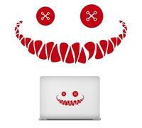 Smile Sticker - Waterproof Creative Car Sticker Smiling Face Wall Sticker for Car Interior Window | Laptop, Luggage, Truck, red, Siehe Beschreibung, See description