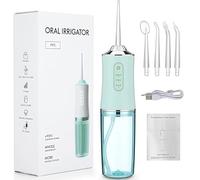 Smile Therapy Kids Sonic 4-in-1 for Teeth Cleaning 3 Pressure Mode 4 Jet Tip IPX7 Waterproof (Blue)