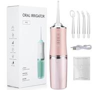 Smile Therapy Kids Sonic 4-in-1 for Teeth Cleaning 3 Pressure Mode 4 Jet Tip IPX7 Waterproof (Pink)