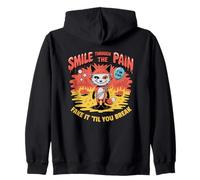 Smile Through The Pain Fake It Til You Break Zip Hoodie