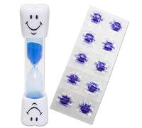 Smile Toothbrush Timer & 10 Disclosing Tablets (Blue)
