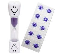 Smile Toothbrush Timer & 10 Disclosing Tablets (Purple)