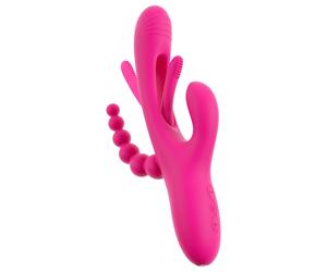SMILE - Triple Action Tongue Vibrator (Pink)