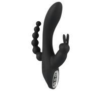 SMILE Triple - Rechargeable, Waterproof 3-Pronged Vibrator (Black)