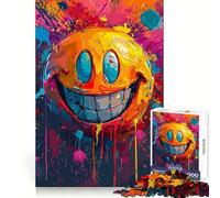 Smile Vibes Everywhere 1000 Piece Jigsaw Puzzle for Teenagers Mind Game Toy Stress Release Neat Cut Artistic Gift 50x75cm