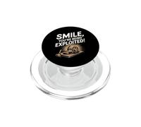 Smile You're Being Exploited Anti Capitalism PopSockets PopGrip for MagSafe