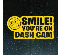 Smile You're on Dash Cam Camera Car Sticker Bumper Window Boot Decal