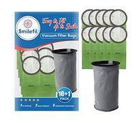 Smilefil Round 6QT Intercept Micro Filter Paper Bags 100431 & Round Reusable Micro Cloth Filter Bags 100564 Replacement for Proteam Cylindrical 6 Quart Backpack Vacuum Cleaners