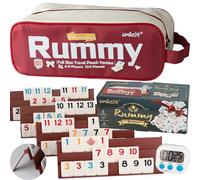 Smilejoy Rummy Cube 8 Player Edition, 214 Tiles in Travel Canvas Bag