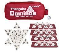 Smilejoy Triangle Domino,Triangular Domino Tiles with Brass Spinners Tabletop Game for Kids Ages 7 and Up, 56 Tiles, Classical Board Game, mathing Skill Trainning (2-4 Players)