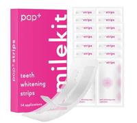 SmileKit® Pap+ Teeth Whitening Strips | Teeth Whitening Kit | Teeth Whitening Strip | Teeth Whiteners | Teeth Whitening Powder Alternative | UK Supplier | Pack of 28 Strips, 14 Treatments