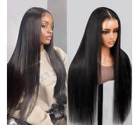 Smilenice Human Hair wig 6x6 Glueless Wigs Human Hair Pre Plucked Pre Cut HD Lace 180 Density, Straight Lace Front Wigs Ready to Wear Wigs Glueless Wig for Black Women 30 Inch