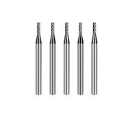 Smileray 1/32" Carbide Square End Mill Set for Alloy Steels/Hardened Steels, 4 Flute HRC 55 Deg AlTiN Coating End Mill Bits Set, CNC Router Bits (Pack of 5)