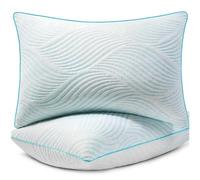 Smilereve Pillows Standard Size Set of 2 Cooling Memory Foam Pillows for Sleeping Adjustable Medium Firm Back and Side Sleeper