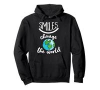 Smiles Change The World Earth Day Teacher Pullover Hoodie