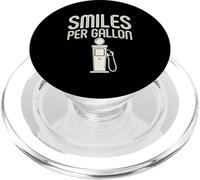 Smiles Per Gallon Fuel Industry Joke PopSockets PopGrip for MagSafe