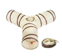 Smileshiney Cat Tunnel,3-Way Play Tube Cat Tunnel Toy - Interactive Toys with Peek Hole Ball for Indoor Kitten Puppy Rabbit Ferret Enrichment Sleeping Play Exercise Stimulation
