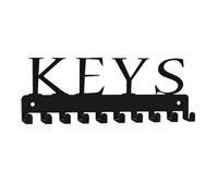 Smileshiney Keys Holder On Wall, Iron Art Key Hanger Key Chain Holder, Key Organizer, Wall Key Holder for Keys, Belts, Headphones, Sunglasses, Kitchen, Wall