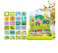 Smileshiney Magnetic Puzzles for Kids | Funny Double Sided Board Games,Portable Magnet Jigsaw Puzzle Boxes | for Toddler Boys Girls Kids Preschool Homeschool Playroom Classroom Airplane Travel Road