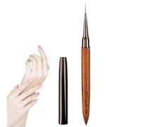 Smileshiney Nail Polish Brush, Nail Liner Brush, Sandalwood Nail Design Brushes For Home Use And Professional Nail Salon, Thin Details, Fine Drawing