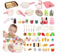 Smileshiney Play Kitchen Accessories,Learning & Creativity Booster Game | Interactive Learning Play Kitchen Toys Pretend Food Set for Kids Indoor Outdoor Classroom Daycare Playroom