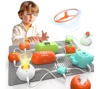 SMILESSKIDDO Kids Science Experiment Kits, Electronics Exploration DIY Building Blocks with 420+ Projects, 35 Circuit Parts, School Family STEM Toy Educational Gifts for Kids Boys Girls Ages 3+