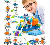SMILESSKIDDO STEM Toys Robot 42-in-1 Electronics Kit, 438Pcs DIY Educational Science Kit for 8-12, Multiple Model Building Science Experiments for Kids, for Boys and Girls