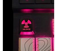 Smiley Backlit Keycap Set - Custom kecaps for Cherry MX Mechanical Keyboard, SA Profile, R4 Keycaps, Translucent Backlight, Artisan, Personalized Keycap (4pk - Arrow Keys) (NUKE / Escape Key)