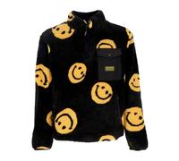 Smiley Black Teddy Bear Sherpa Jacket - male - MARKET - Faux Fur & Shearling Jackets - Black - XL - Jackets XL