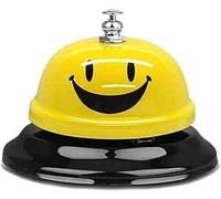 Smiley Face Call Bell Hand Pressing Bell Desk Service Bell Attention Call Ringer Counter Table Finger Bell with Clear Sound Perfect for Home Kitchen Office Restaurant Bar Hotel Shop School Hospital