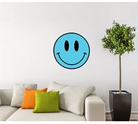 Smiley Face Colourful Vinyl Sticker Decals N353 (x1 200mmx200mm)