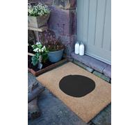 Smiley Face Country Size Coir Doormat Artsy Mats Grey 60cm x 90cm