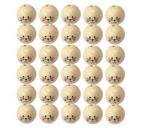 Smiley Face Round Beads - Round Wood Beads, Durable Round Wood Beads | Round Spacer Beads, Wood Beads, Register Color