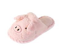 Smiley Face Slippers Winter Slippers Women Comfy Warm Terry Bedroom Shoes Anti-Skid Rubber Sole Memory-Foam Flat with Faux Fur Lining Christmas Gifts for Women Men Women'S Sliders