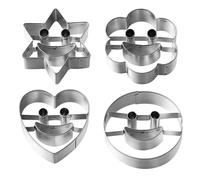 Smiley face stainless steel cookie mold 3D cake mold,4 Pcs Cutters Diy Cookie Cutters Cookie Making Tool Holiday Cookie Cutter Cookie Cutters for Baking Cookie Cutters Metal Cookie Mold Baking Tool