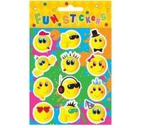 Smiley Face Stickers, 12 Sheets of 12 Stickers