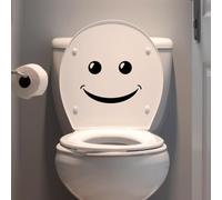 Smiley Face Vinyl Transfer, Funny Face Character, Toilet Lid, Toilet Tank, Car Van Window Bumper Caravan Decal, Home Decor Decal Sticker, Children Decals, SM2 (200mm x 140mm (L x H))