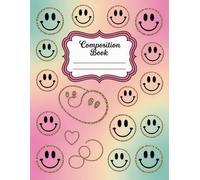 Smiley Faces Aesthetic Preppy Composition Notebook: 120 Pages Composition Book, with Softwatercolors Cover Design, suitable for Creative Writing, ... Composition Book, with Softwatercolors C