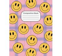Smiley Faces Aesthetic Preppy Composition Notebook: 120 Pages, with Pastelcartoon Cover Design, great for Ideas, Creative Writing, Drawing, Writers, ... Cover Design, great for Ideas, Creative Writi